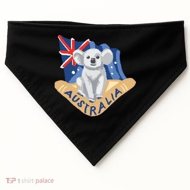Australia Flag Koala Boomerang USA-Made Doggie Bandana