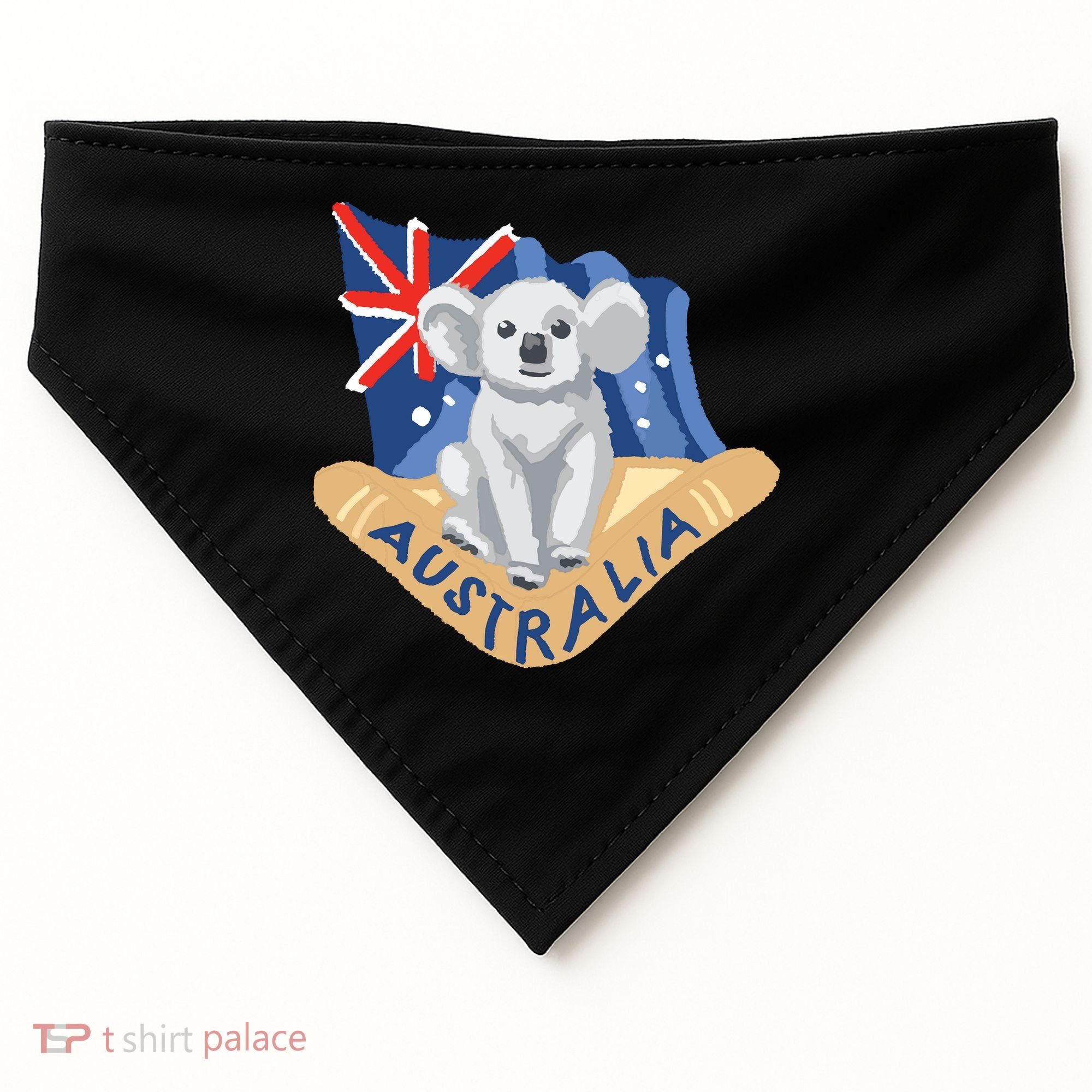 Australia Flag Koala Boomerang USA-Made Doggie Bandana
