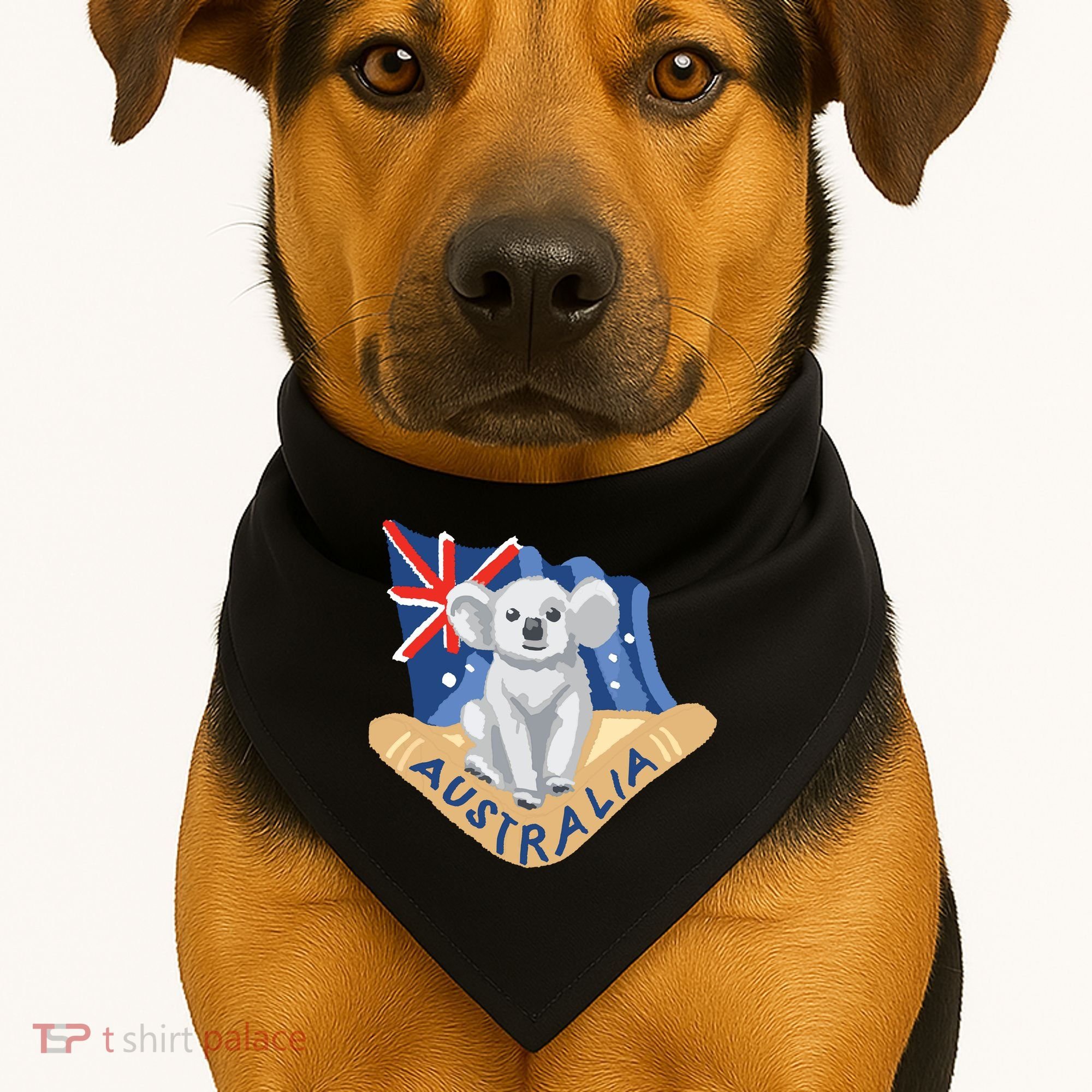 Australia Flag Koala Boomerang USA-Made Doggie Bandana