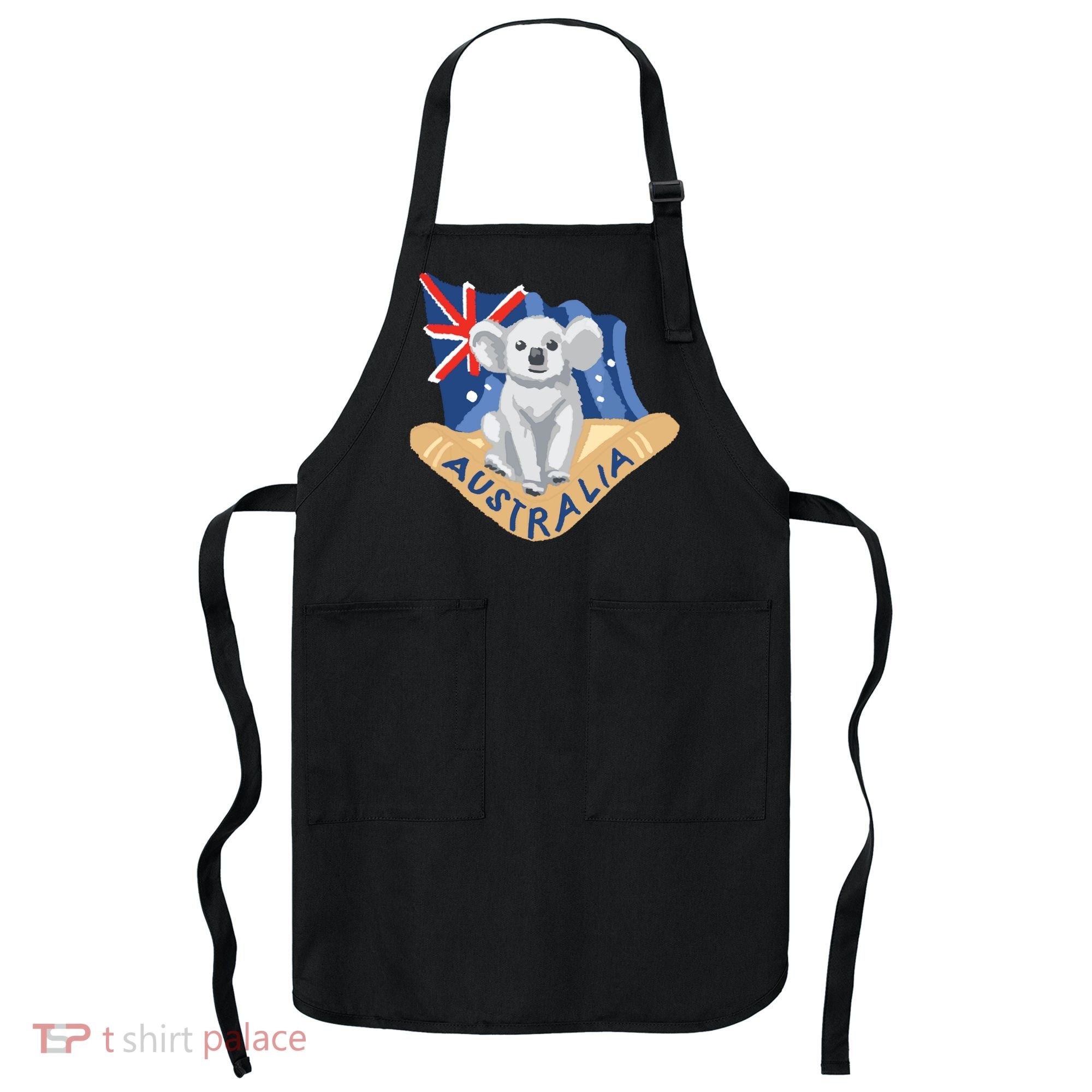 Australia Flag Koala Boomerang Apron