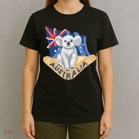Australia Flag Koala Boomerang T-Shirt thumb 4