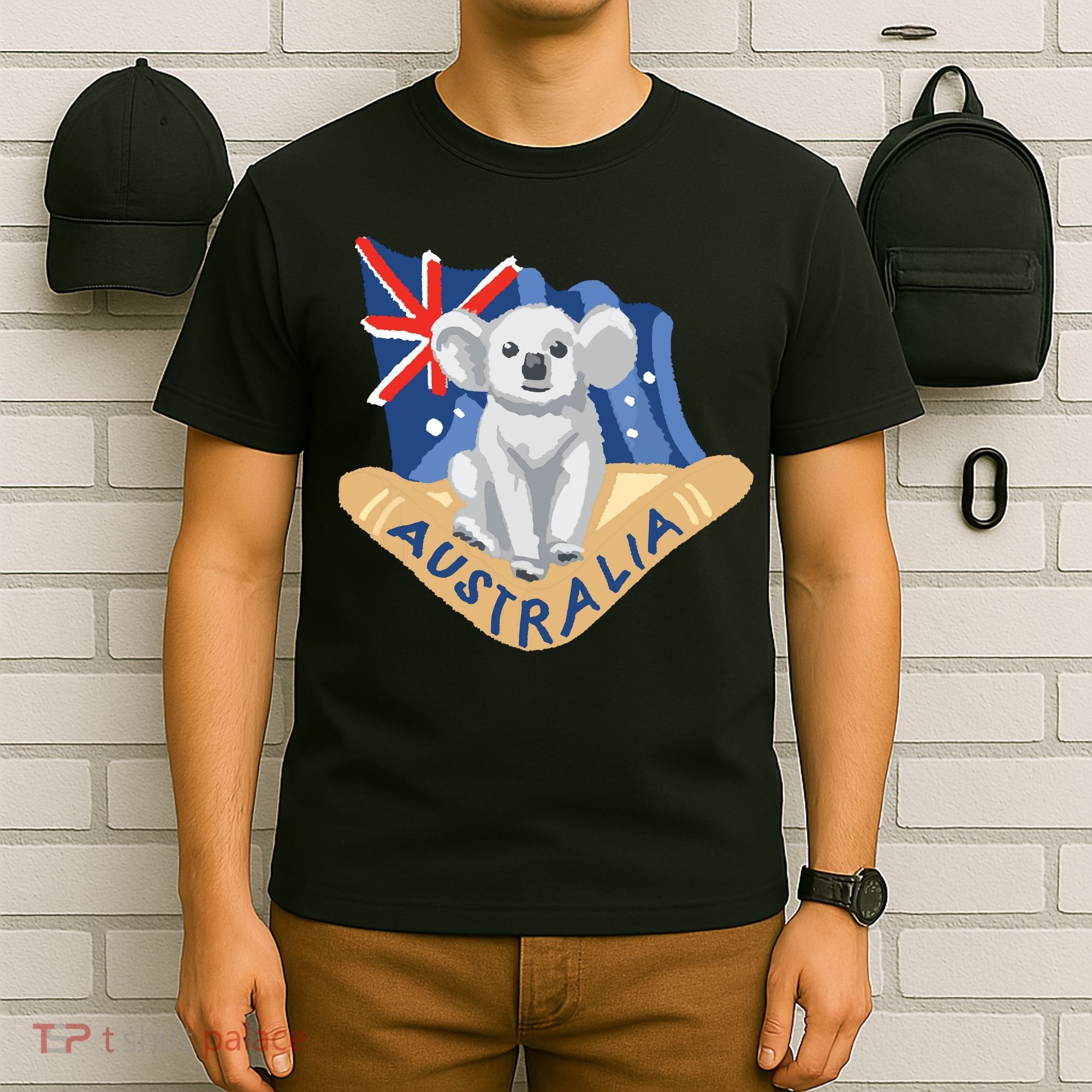 Australia Flag Koala Boomerang T-Shirt