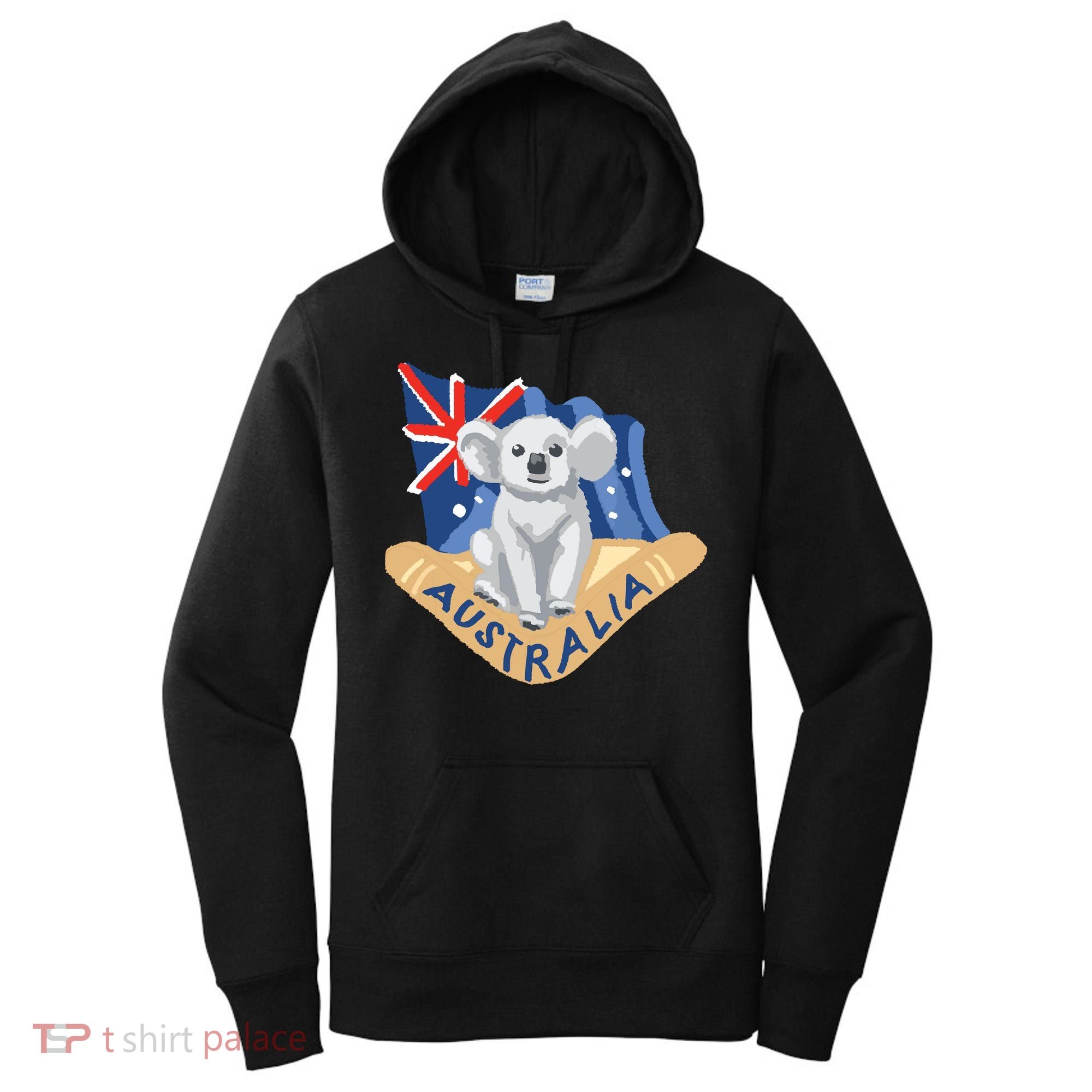 Australia Flag Koala Boomerang Women's Hoodie