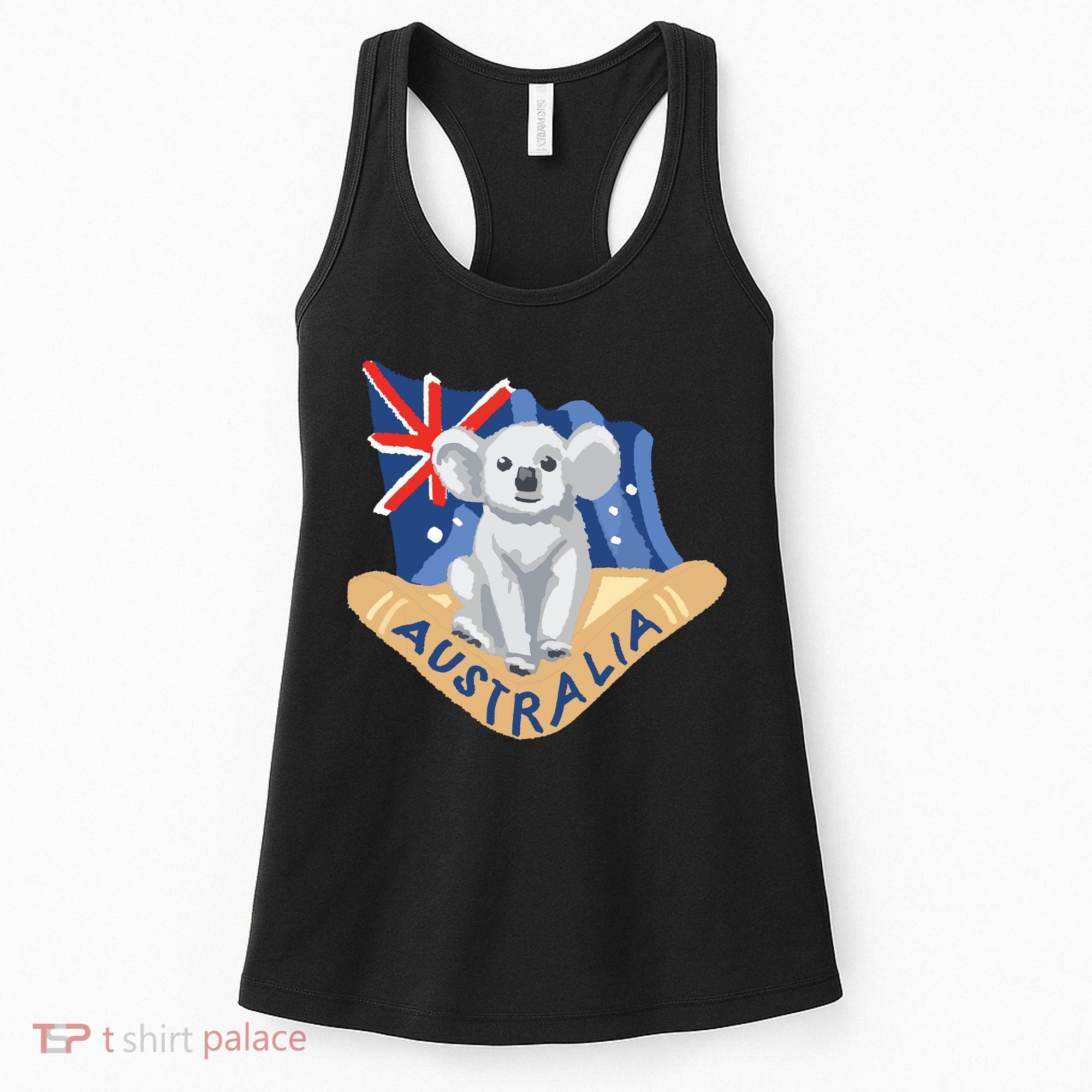Australia Flag Koala Boomerang Women's Tank Top