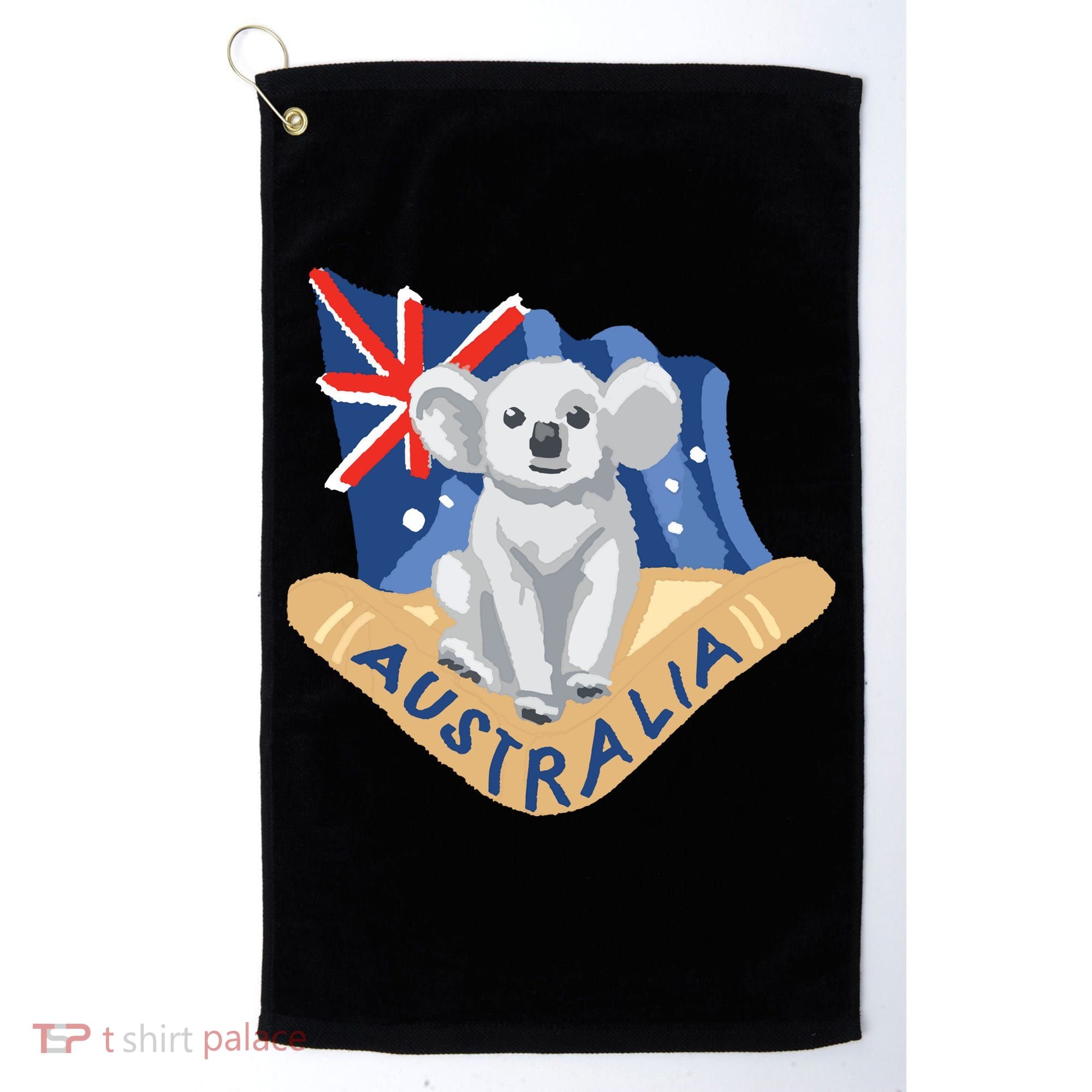 Australia Flag Koala Boomerang Golf Towel