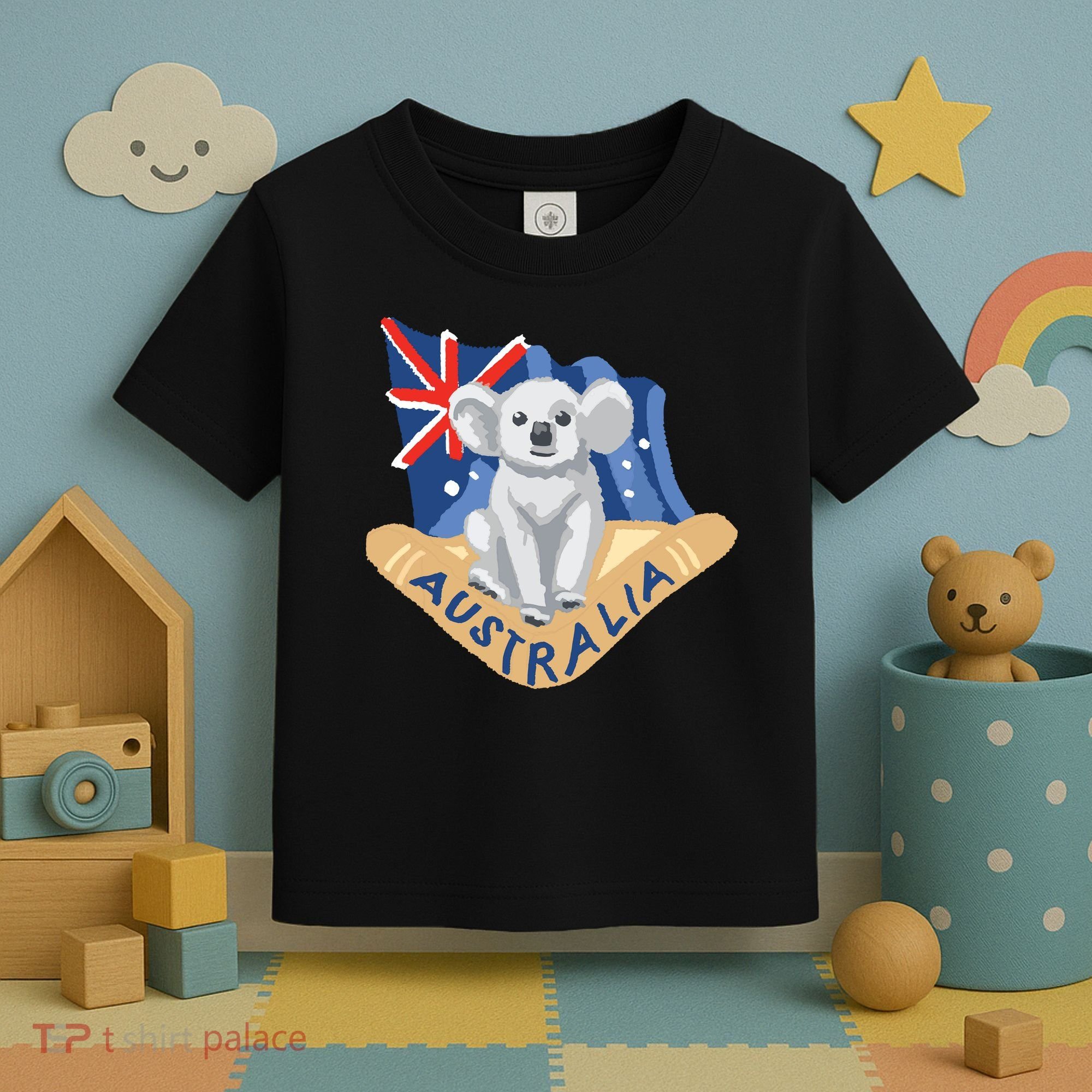 Australia Flag Koala Boomerang Toddler T-Shirt
