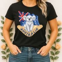 Australia Flag Koala Boomerang Women's T-Shirt thumb 2