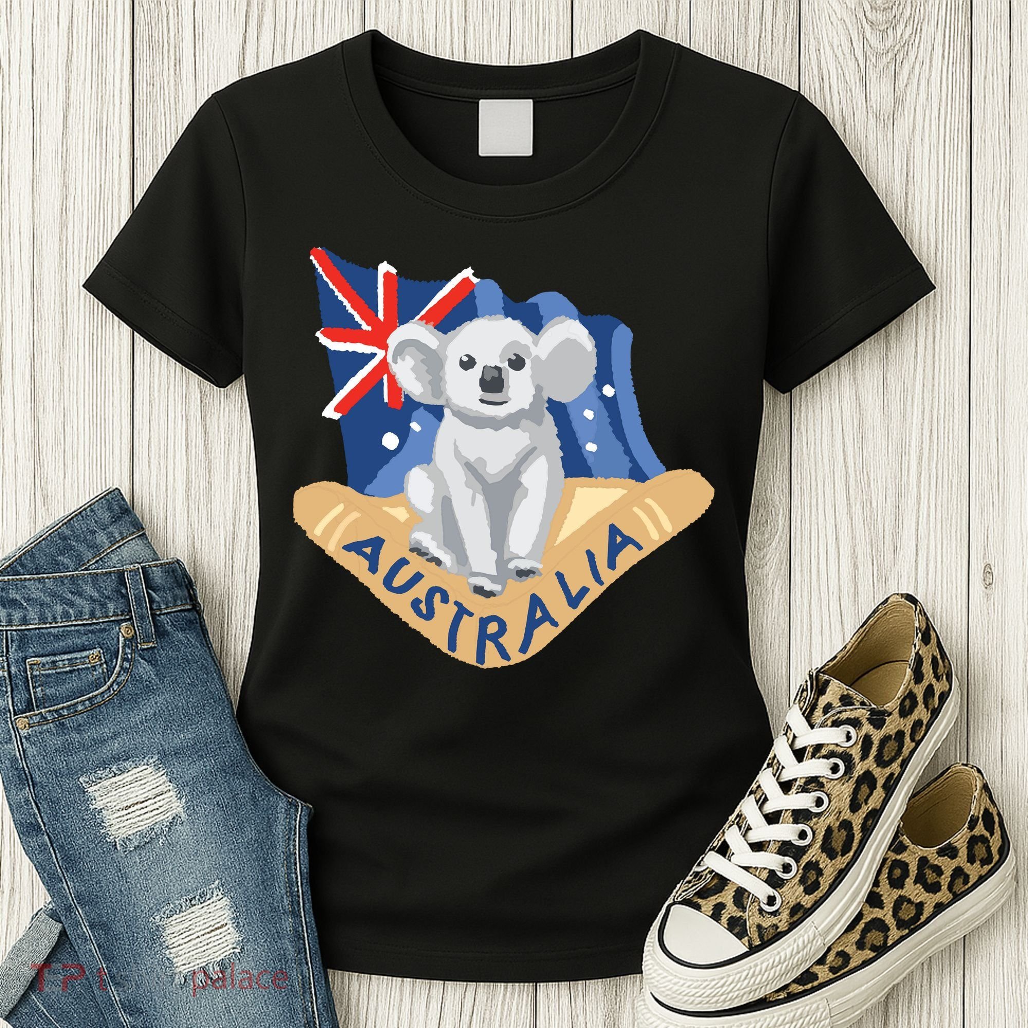 Australia Flag Koala Boomerang Women's T-Shirt