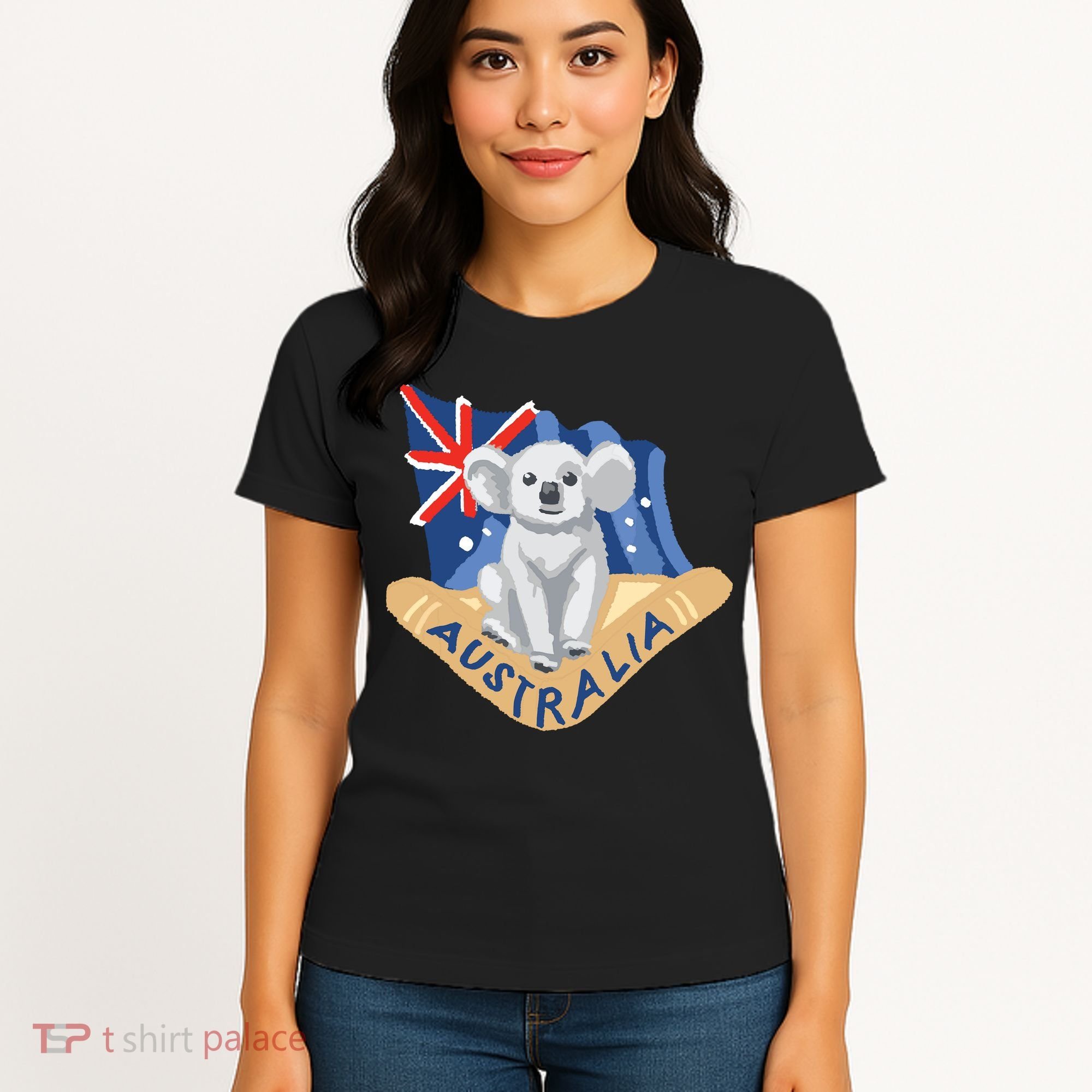 Australia Flag Koala Boomerang Women's T-Shirt