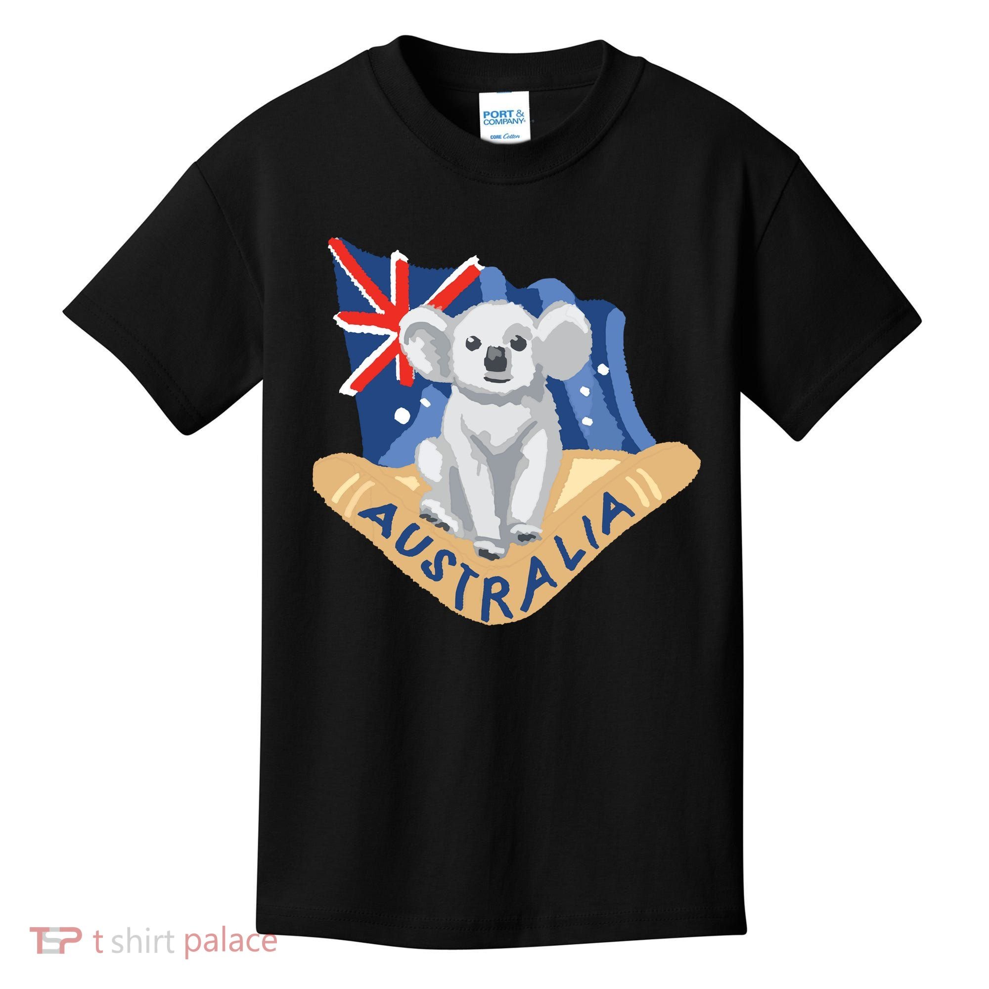 Australia Flag Koala Boomerang Kids T-Shirt