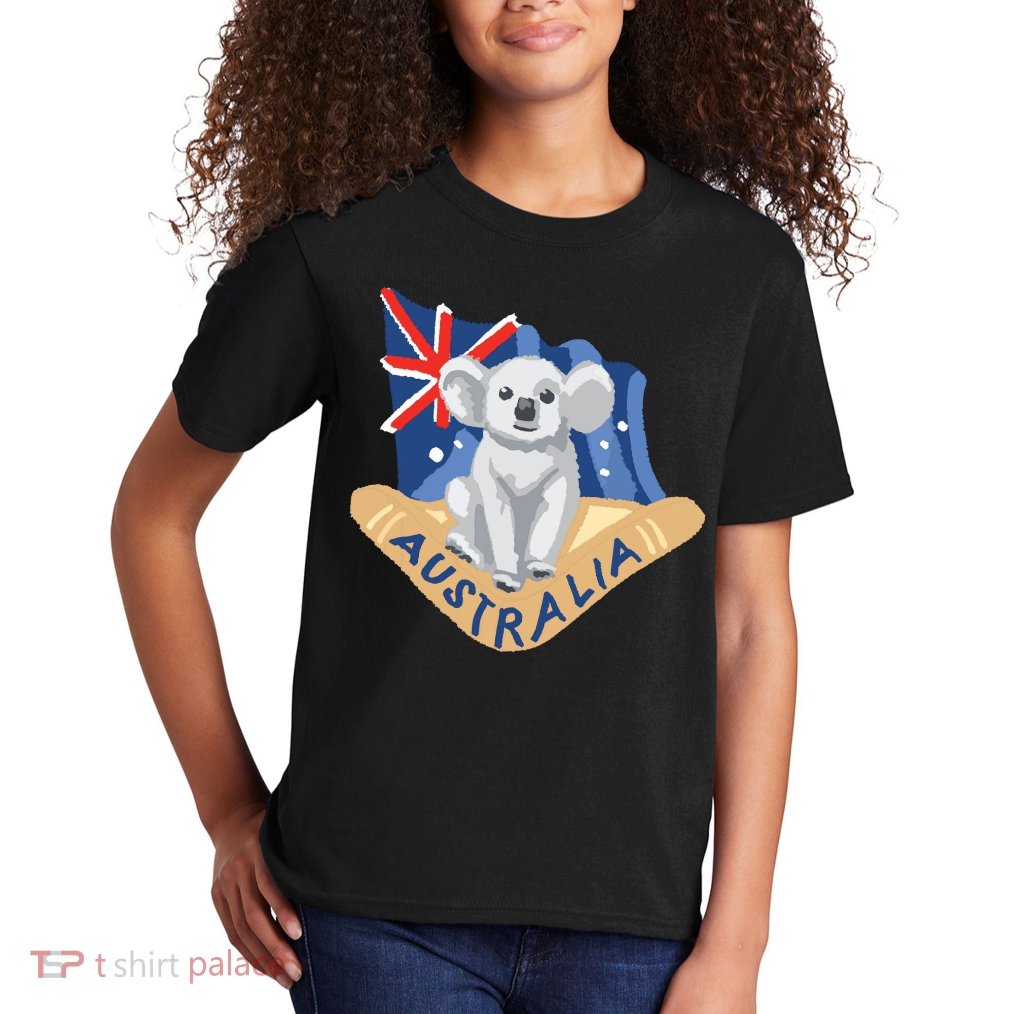 Australia Flag Koala Boomerang Kids T-Shirt