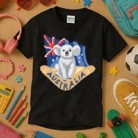 Australia Flag Koala Boomerang Kids T-Shirt thumb 3