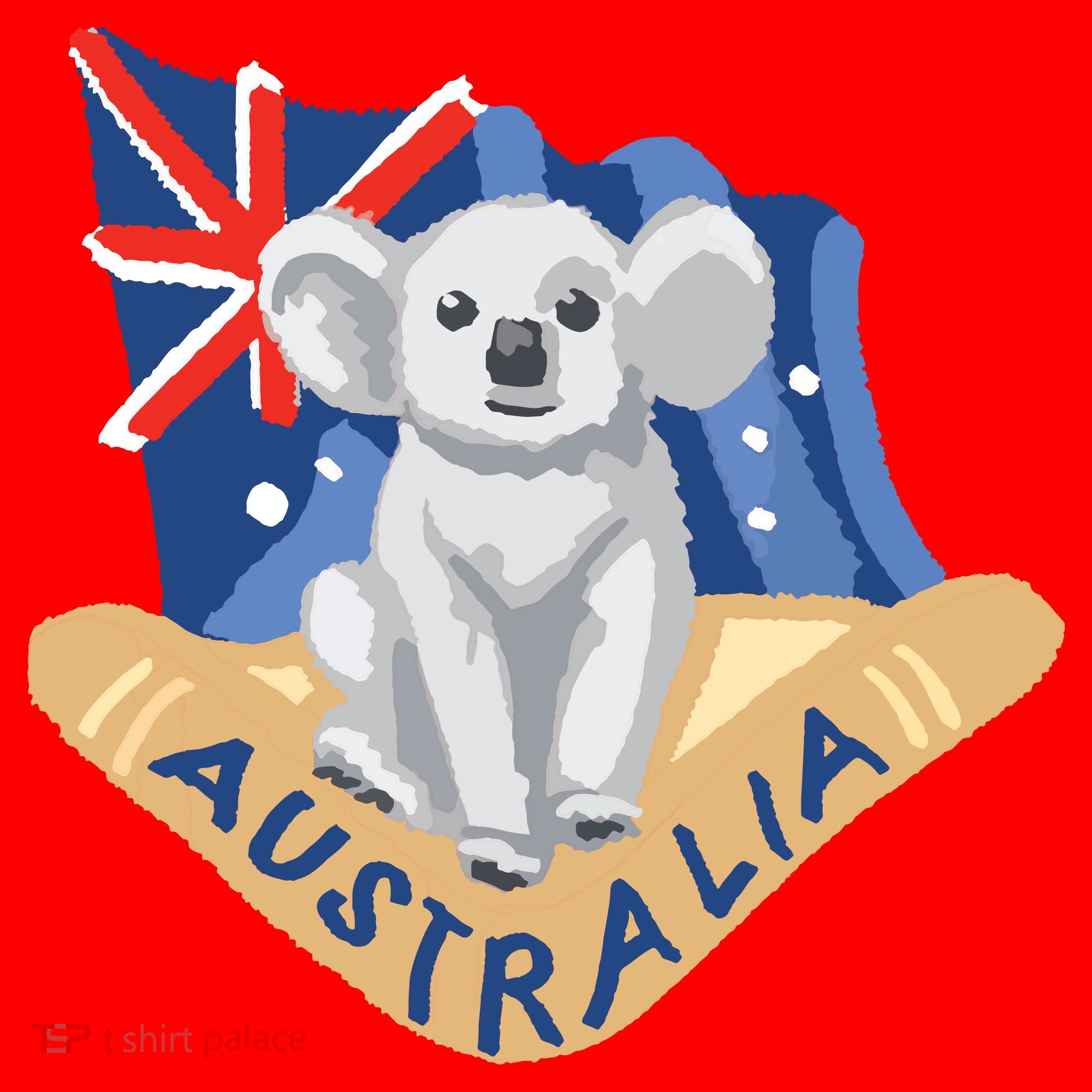 Australia Flag Koala Boomerang Santa Hat