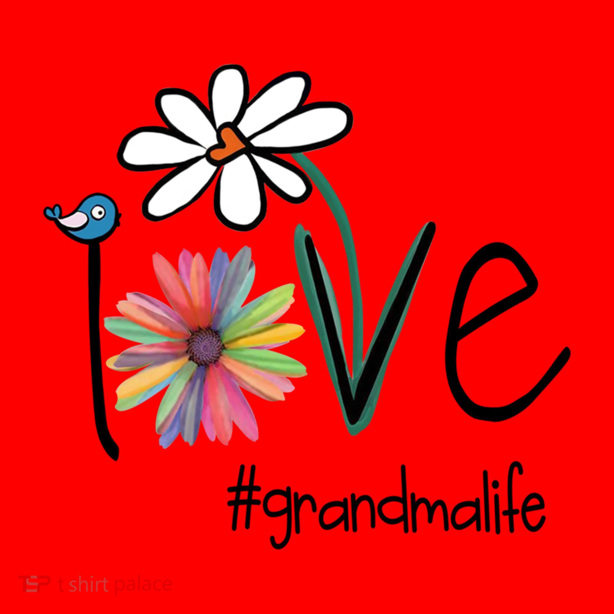Art Flower Love Grandma Life Gift Santa Hat