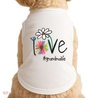 Art Flower Love Grandma Life Gift Doggie Tank thumb 0