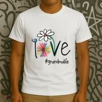 Art Flower Love Grandma Life Gift T-Shirt thumb 3