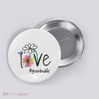 Art Flower Love Grandma Life Gift Button thumb 0