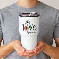 Art Flower Love Grandma Life Gift Tumbler thumb 2