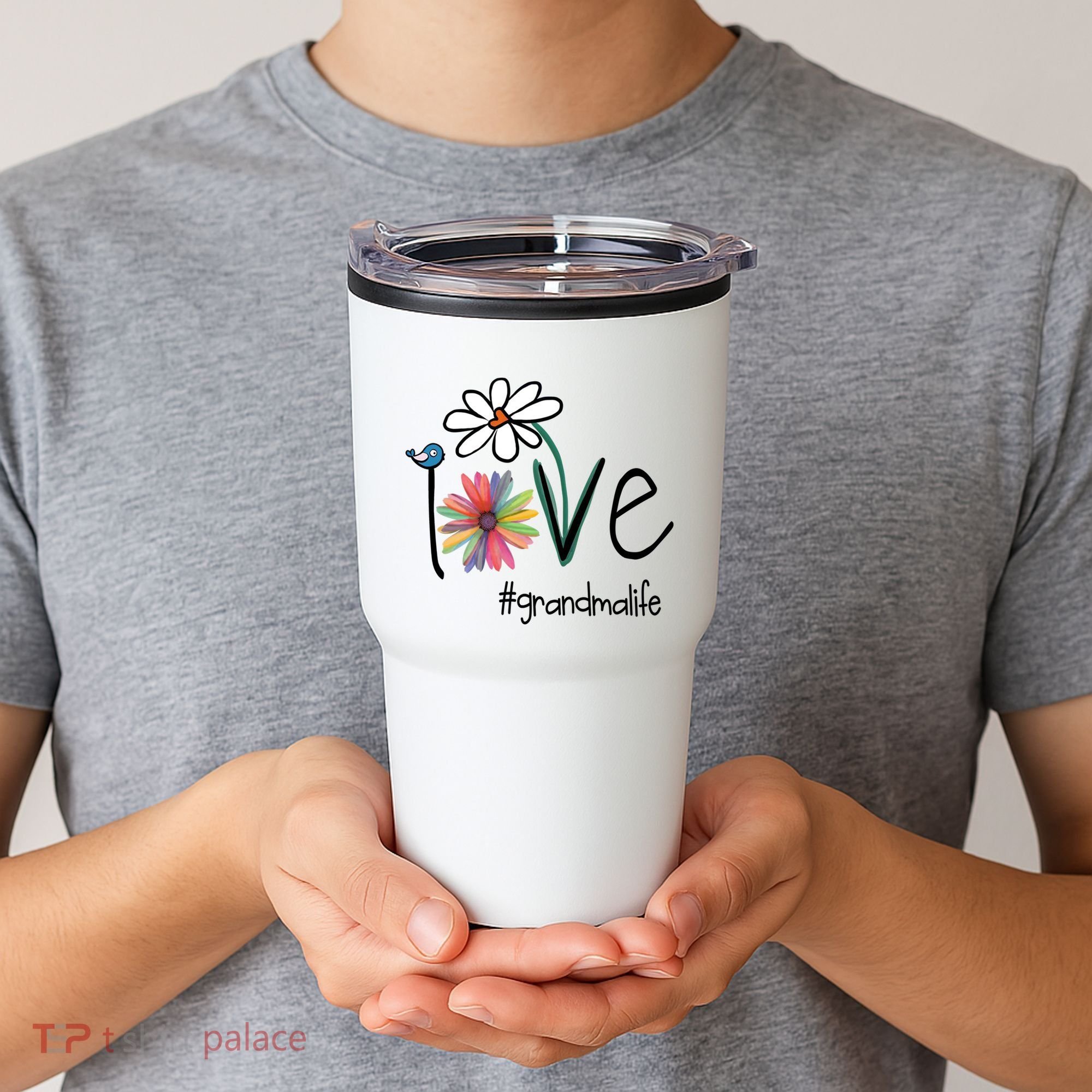 Art Flower Love Grandma Life Gift Tumbler