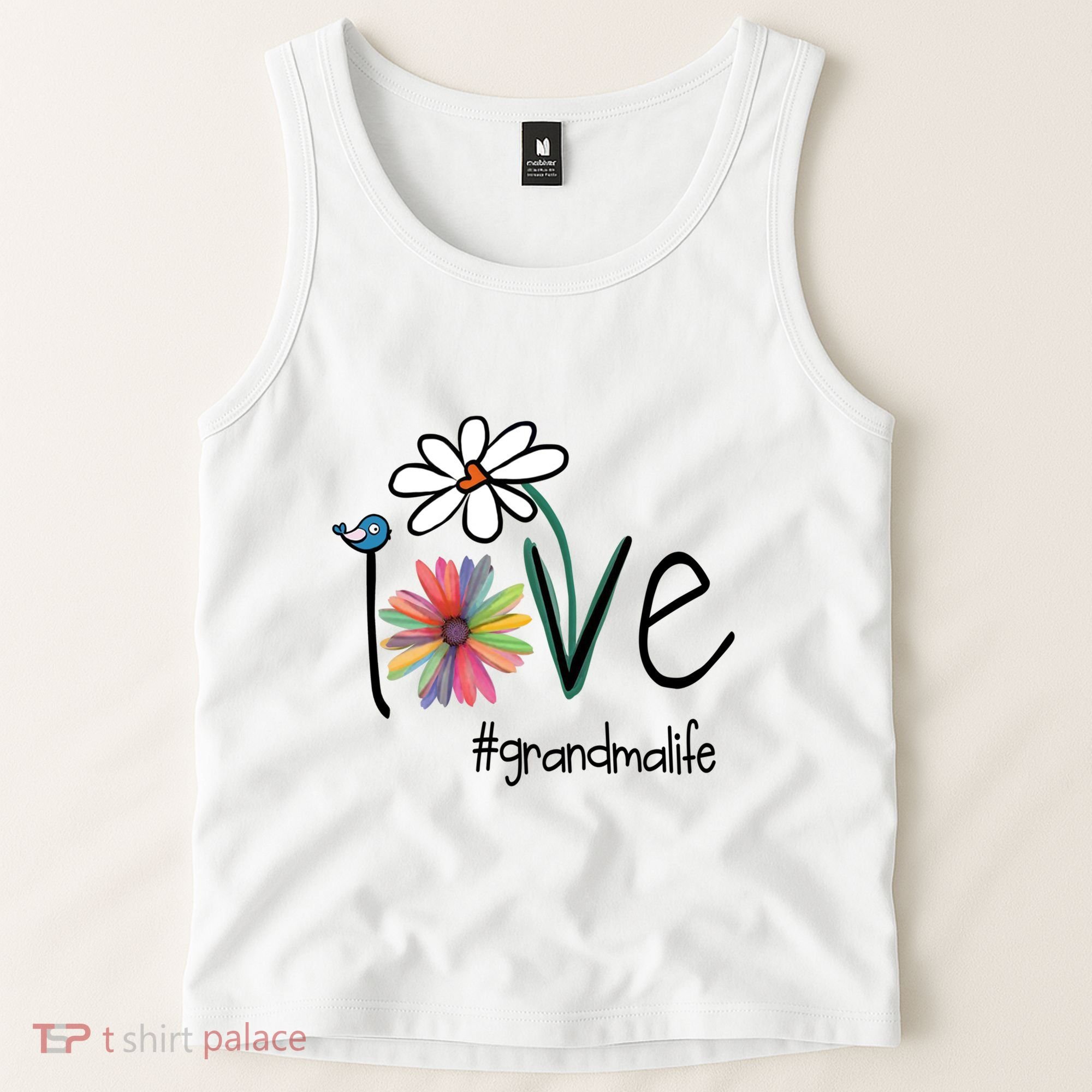 Art Flower Love Grandma Life Gift Tank Top