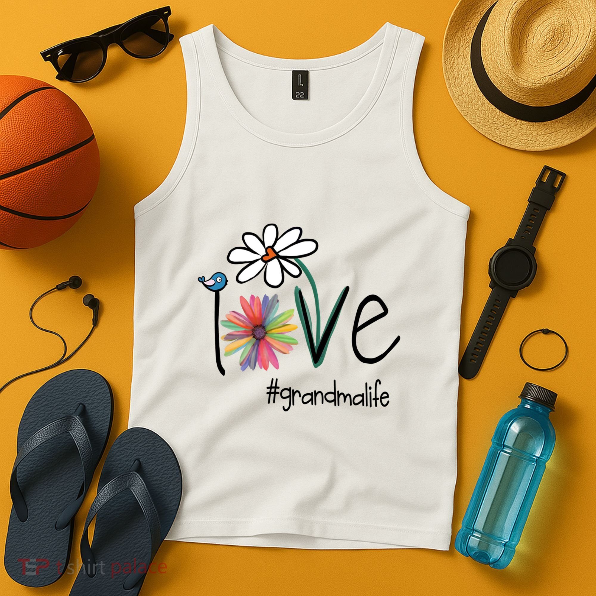 Art Flower Love Grandma Life Gift Tank Top