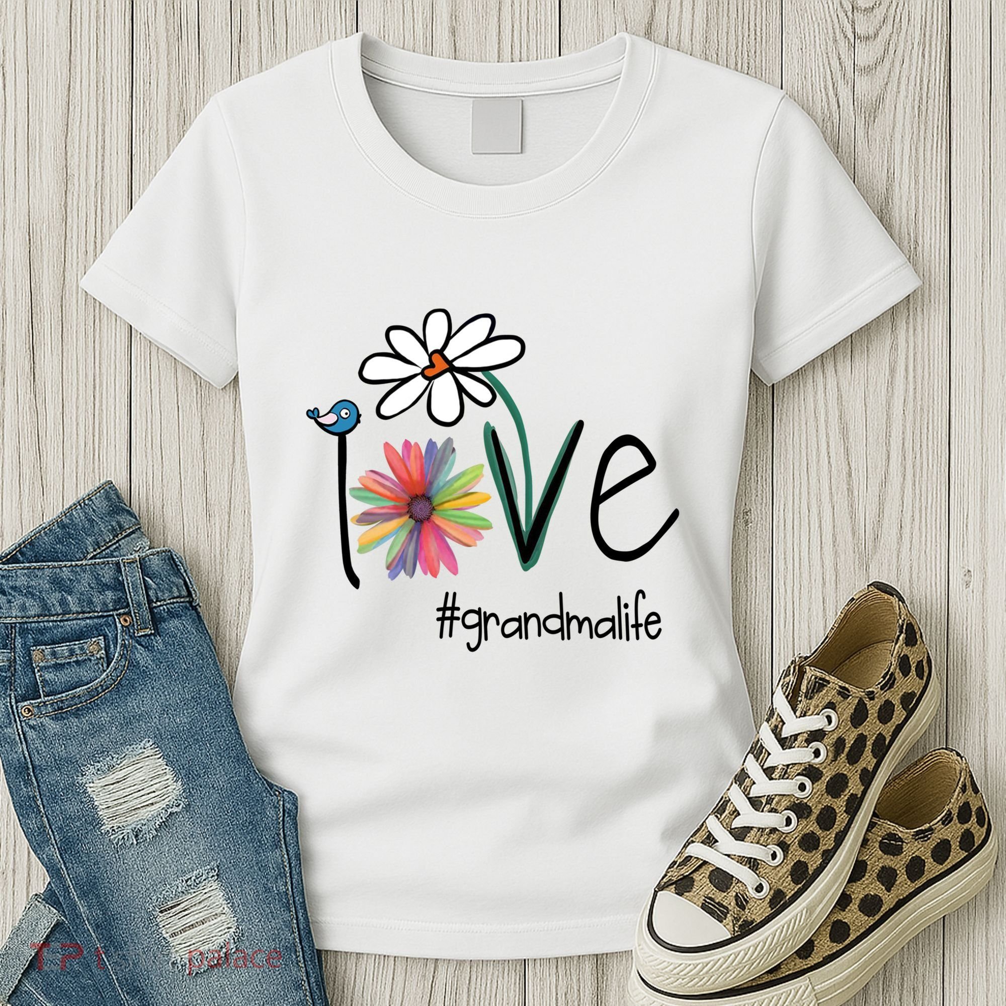 Art Flower Love Grandma Life Gift Women's T-Shirt
