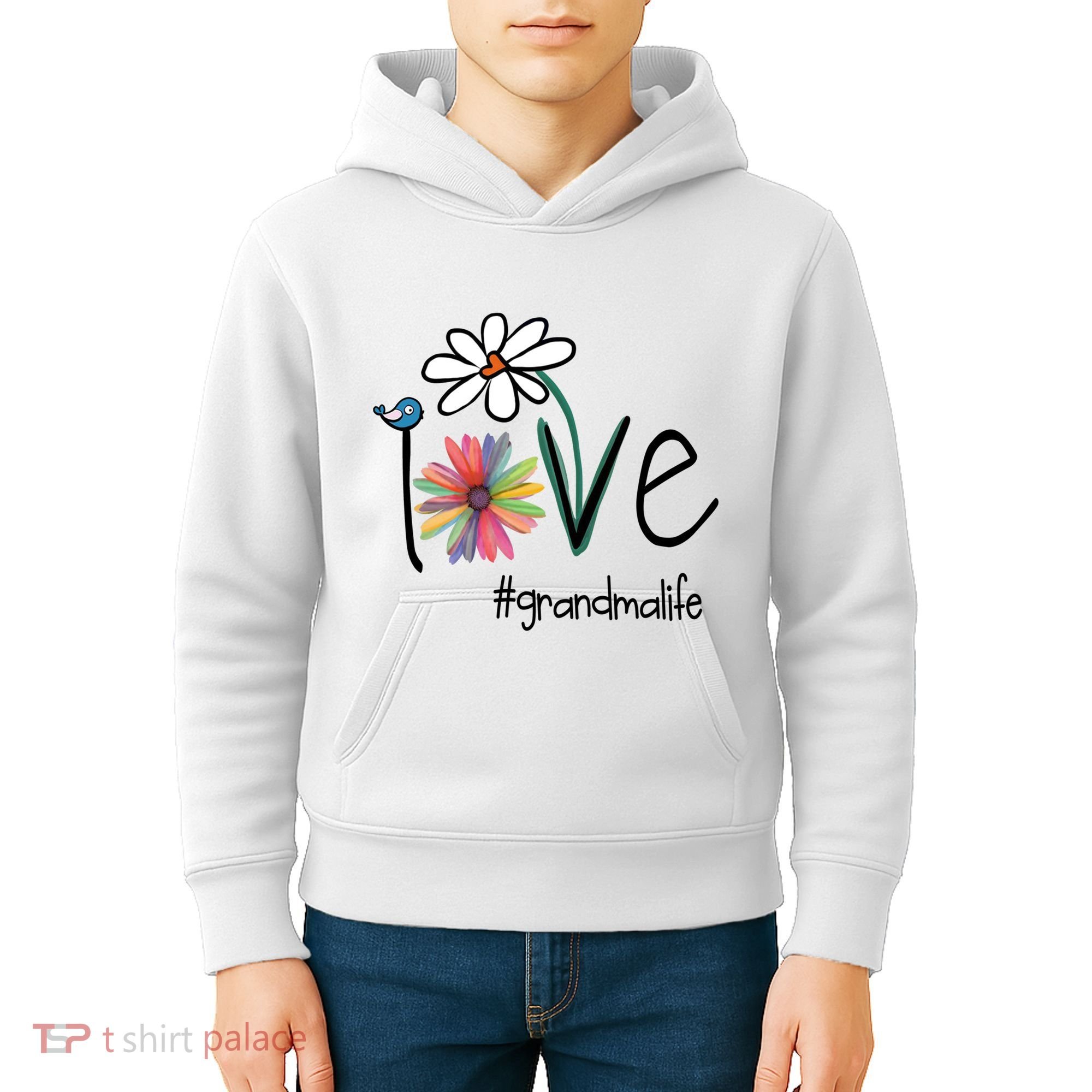 Art Flower Love Grandma Life Gift Kids Hoodie
