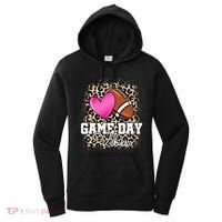 American Football Lover Game Day Leopard Cheetah Football Women's Hoodie thumb 0
