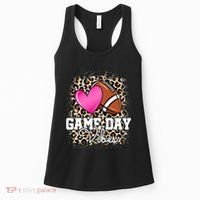 American Football Lover Game Day Leopard Cheetah Football Women's Tank Top thumb 0