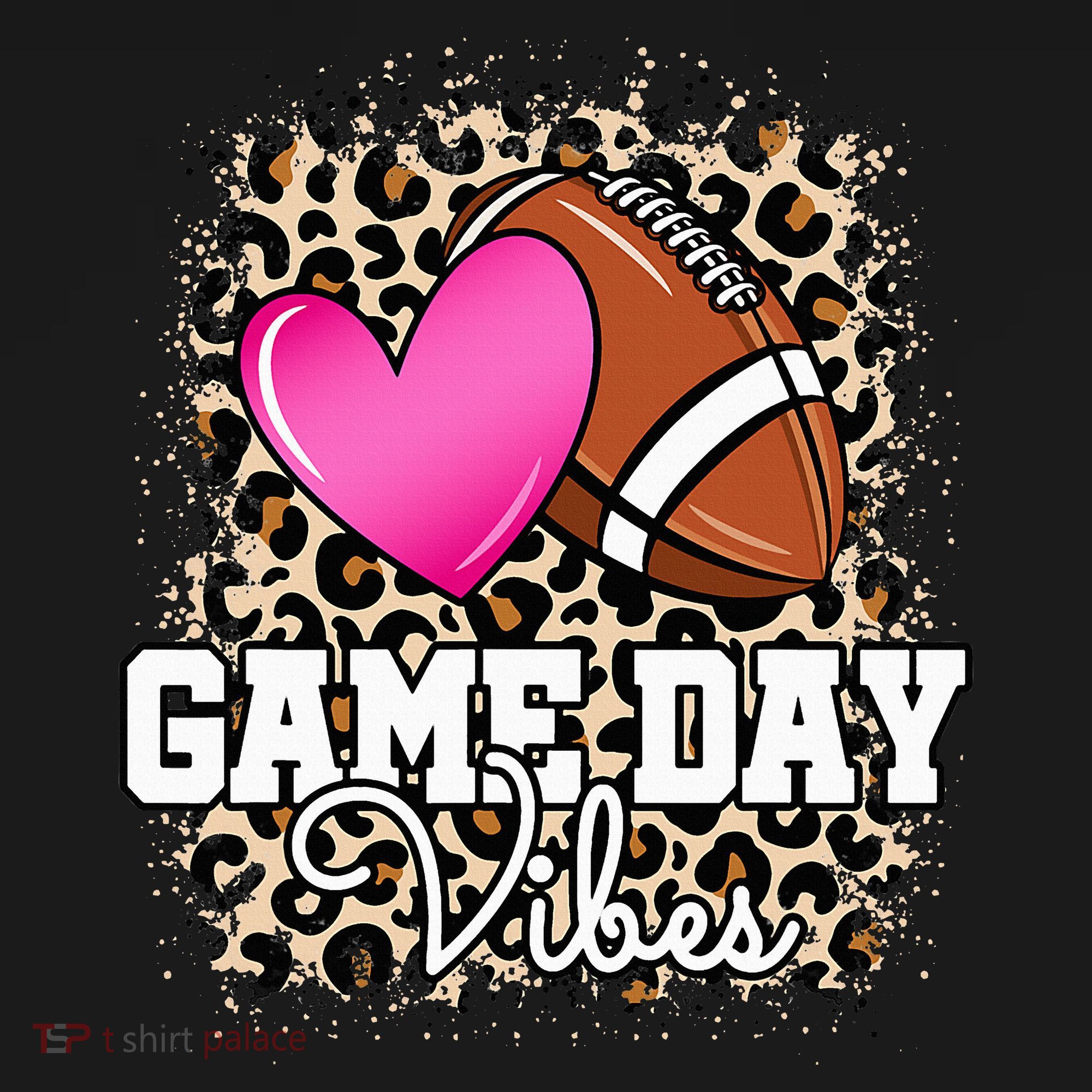 American Football Lover Game Day Leopard Cheetah Football Women's Tank Top