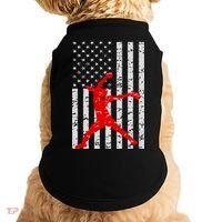 American Flag Love Softball Fastpitch Pitcher Gifts Doggie Tank thumb 0
