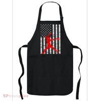 American Flag Love Softball Fastpitch Pitcher Gifts Apron thumb 0