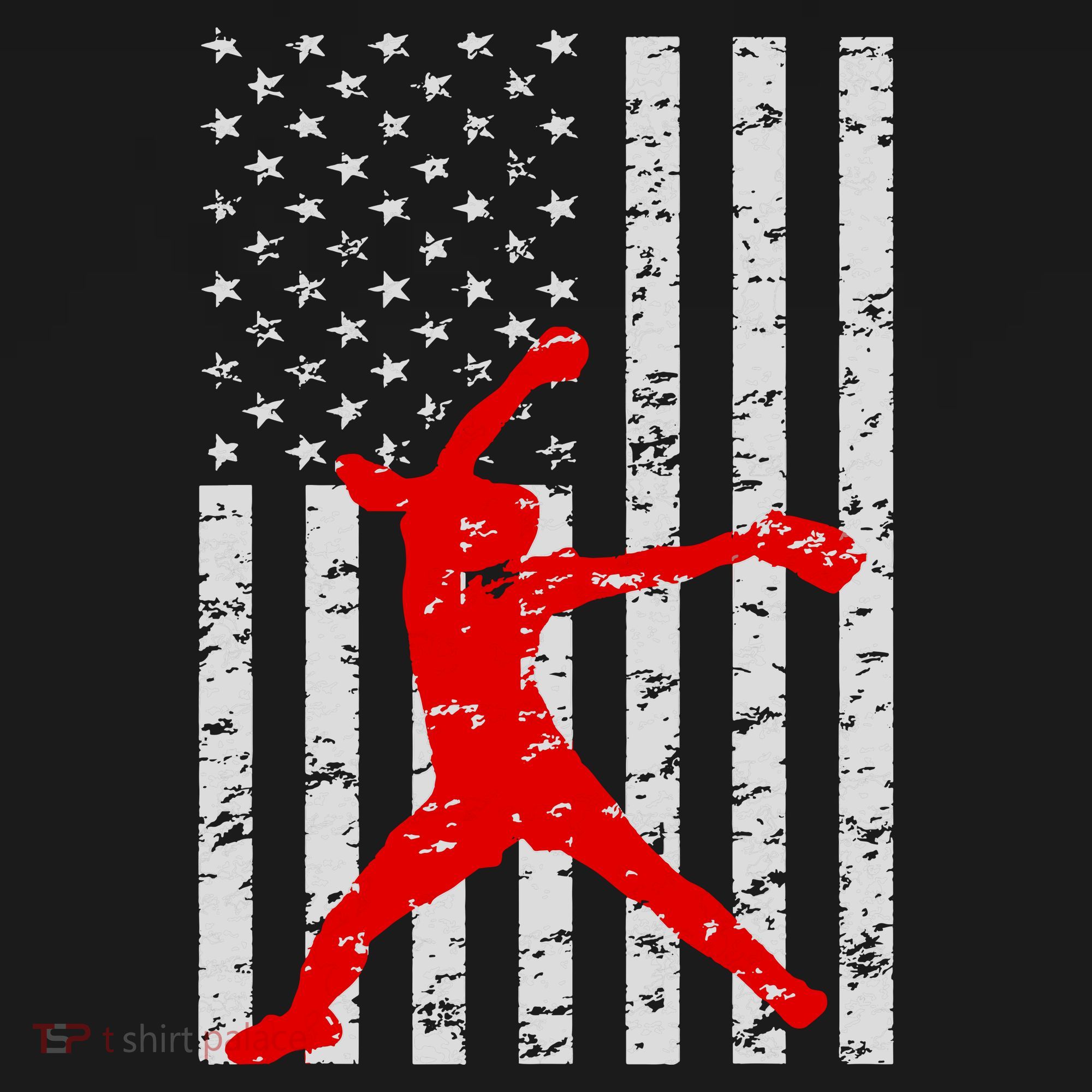 American Flag Love Softball Fastpitch Pitcher Gifts Mousepad