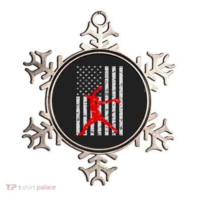 American Flag Love Softball Fastpitch Pitcher Gifts Ornament