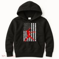 American Flag Love Softball Fastpitch Pitcher Gifts Kids Hoodie thumb 0