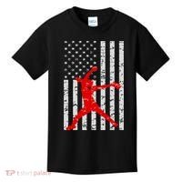 American Flag Love Softball Fastpitch Pitcher Gifts Kids T-Shirt thumb 0