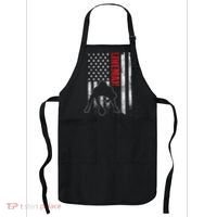 American Football Lineman Offensive Playerl Us Flag Apron thumb 0