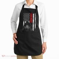American Football Lineman Offensive Playerl Us Flag Apron thumb 2
