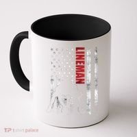 American Football Lineman Offensive Playerl Us Flag Coffee Mug thumb 0