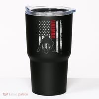 American Football Lineman Offensive Playerl Us Flag Tumbler thumb 0