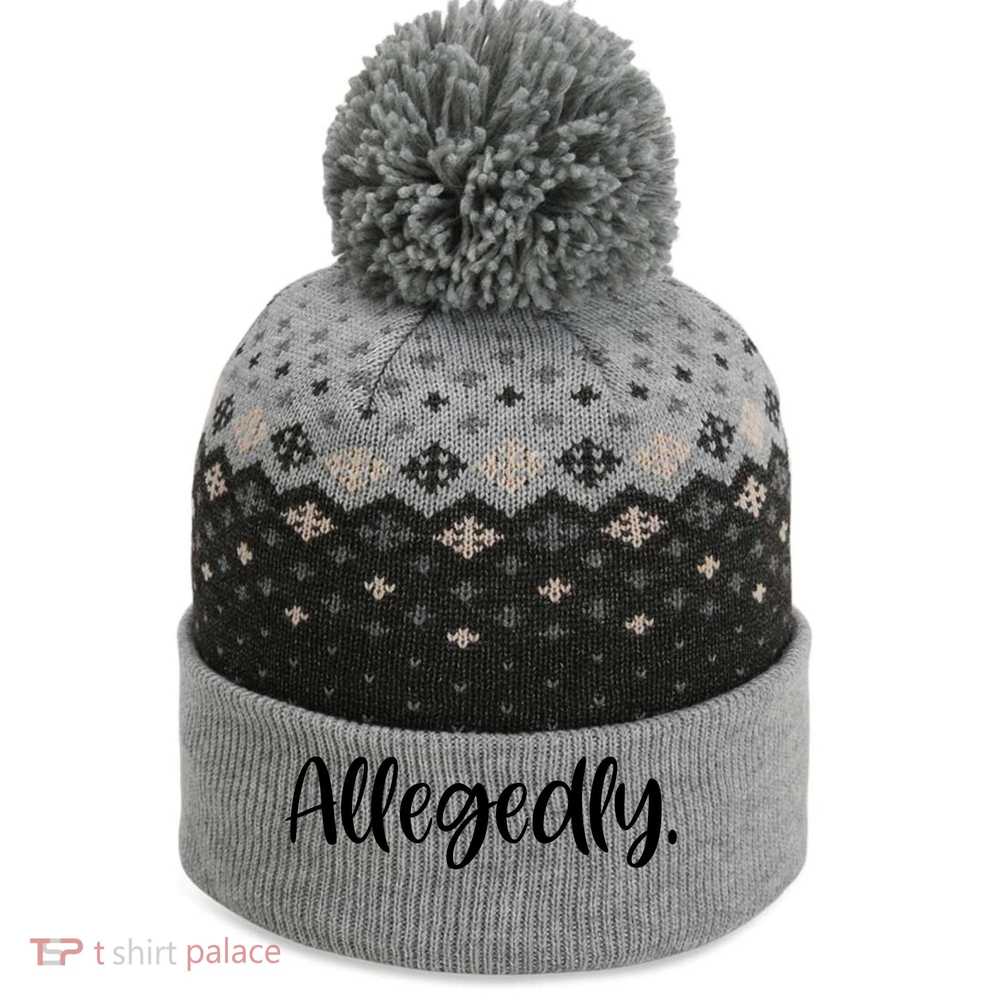 Allegedly Funny Lawyer The Baniff Cuffed Pom Beanie