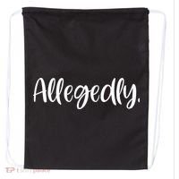 Allegedly Funny Lawyer Drawstring Bag thumb 0