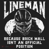 American Football Lineman Brick Wall Funny Quote Women's Sweatshirt thumb 2