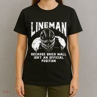 American Football Lineman Brick Wall Funny Quote T-Shirt thumb 4