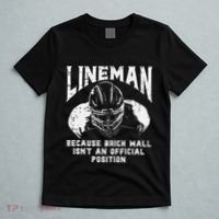 American Football Lineman Brick Wall Funny Quote T-Shirt thumb 5