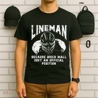 American Football Lineman Brick Wall Funny Quote T-Shirt thumb 6