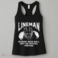 American Football Lineman Brick Wall Funny Quote Women's Tank Top thumb 3