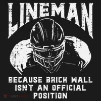 American Football Lineman Brick Wall Funny Quote Baby Bodysuit thumb 2