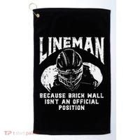 American Football Lineman Brick Wall Funny Quote Golf Towel thumb 0