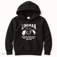 American Football Lineman Brick Wall Funny Quote Kids Hoodie thumb 0